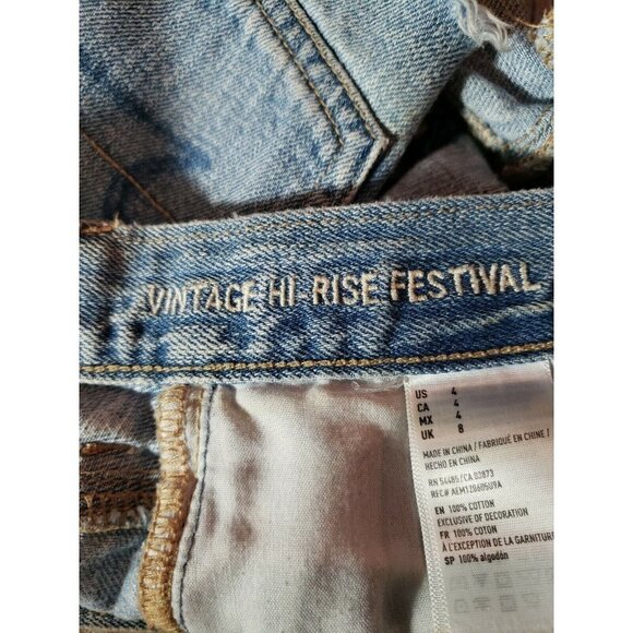 American Eagle Hi Rise Festival Distressed Denim - Picture 7 of 7